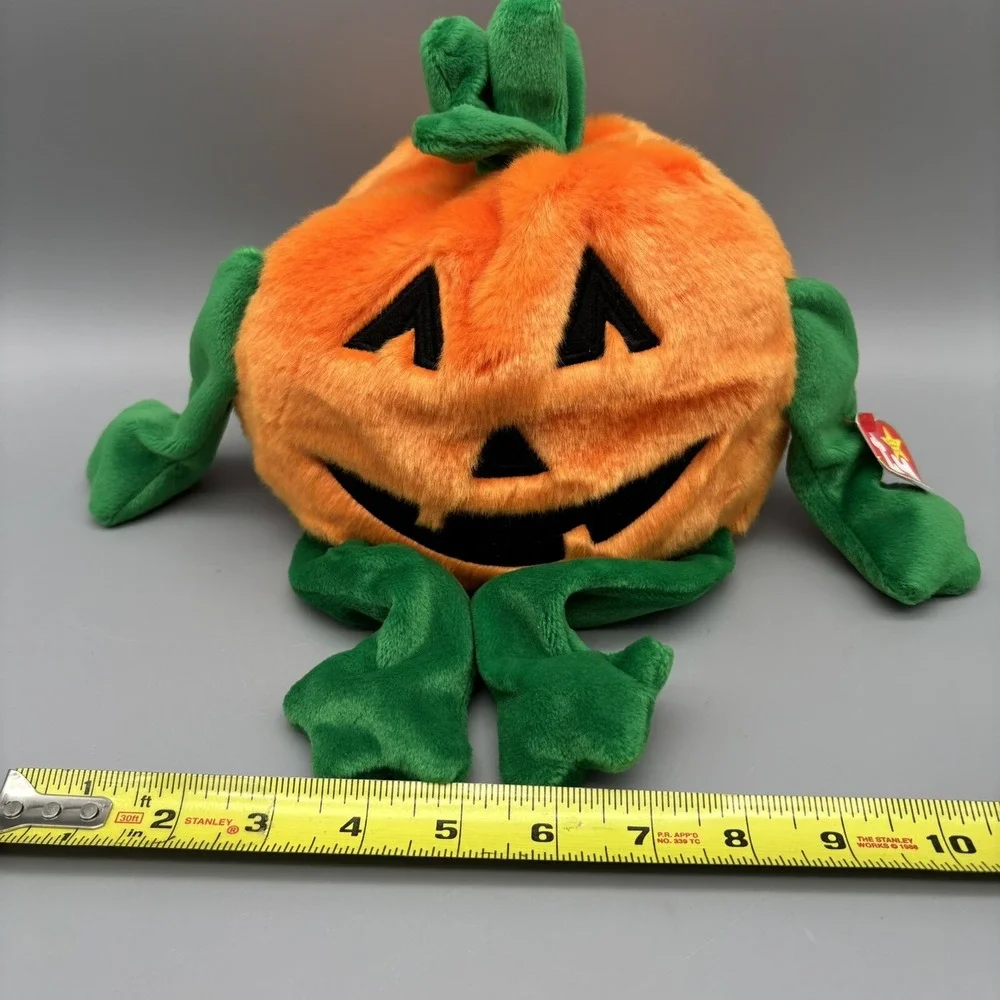 Ty Beanie Buddy - PUMKIN' - the Jack‎ O Lantern Halloween Pumpkin